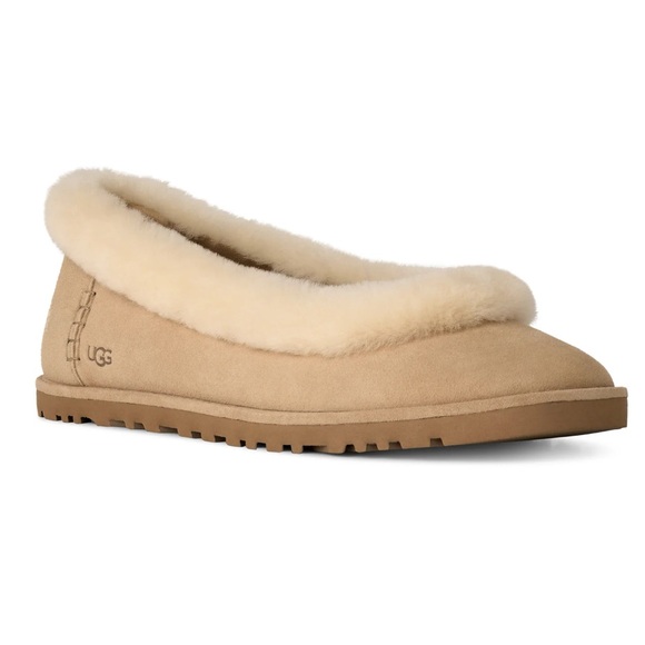 🏝️ UGG ZORA BALLET FLAT SLIPPER SAND 🏝️ - Picture 2 of 5